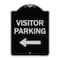 Signmission Designer Series-Visitor Parking Left, Black & Silver Heavy-Gauge Aluminum, 24" x 18", BS-1824-9743 A-DES-BS-1824-9743 - alternate 1